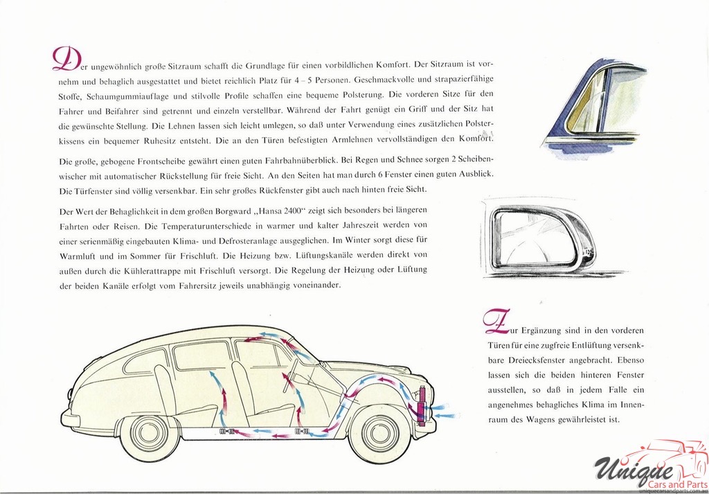 1952 Borgward Hansa 2400 Brochure Page 6